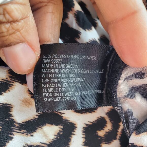 Worthington Women's Cheetah Print Mock Turtleneck Top Size XL - Picture 7 of 7